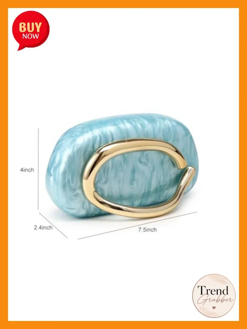 Vintage Acrylic Clutch with Detachable Chain Crossbody Shoulder Bag Wedding